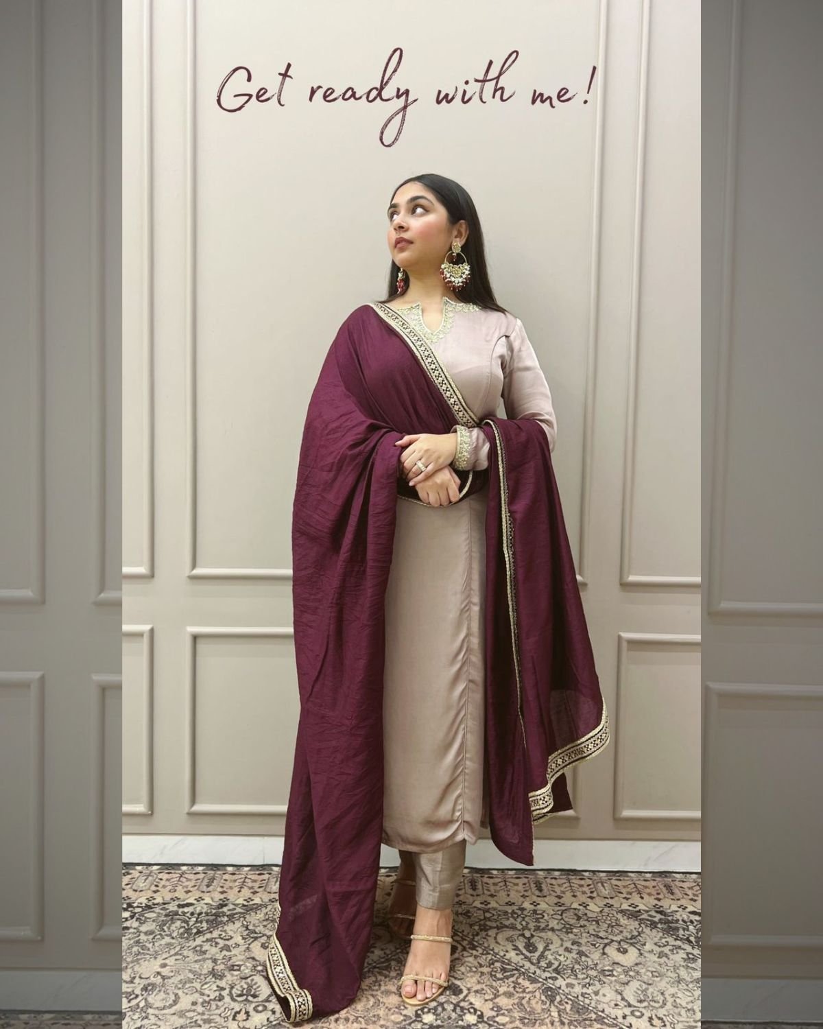 Premium Silk Blend Embroidered Straight Suit Set with Contrast Dupatta